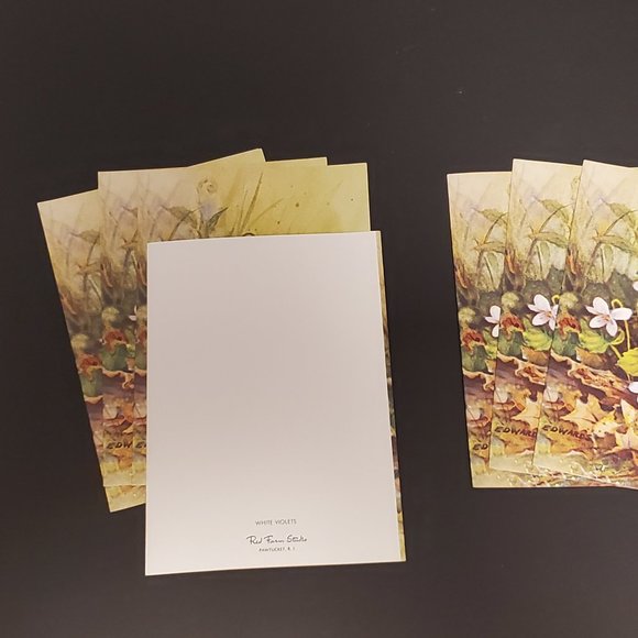 Greeting Cards (7) Red Farm Studio White Violets - Picture 6 of 7